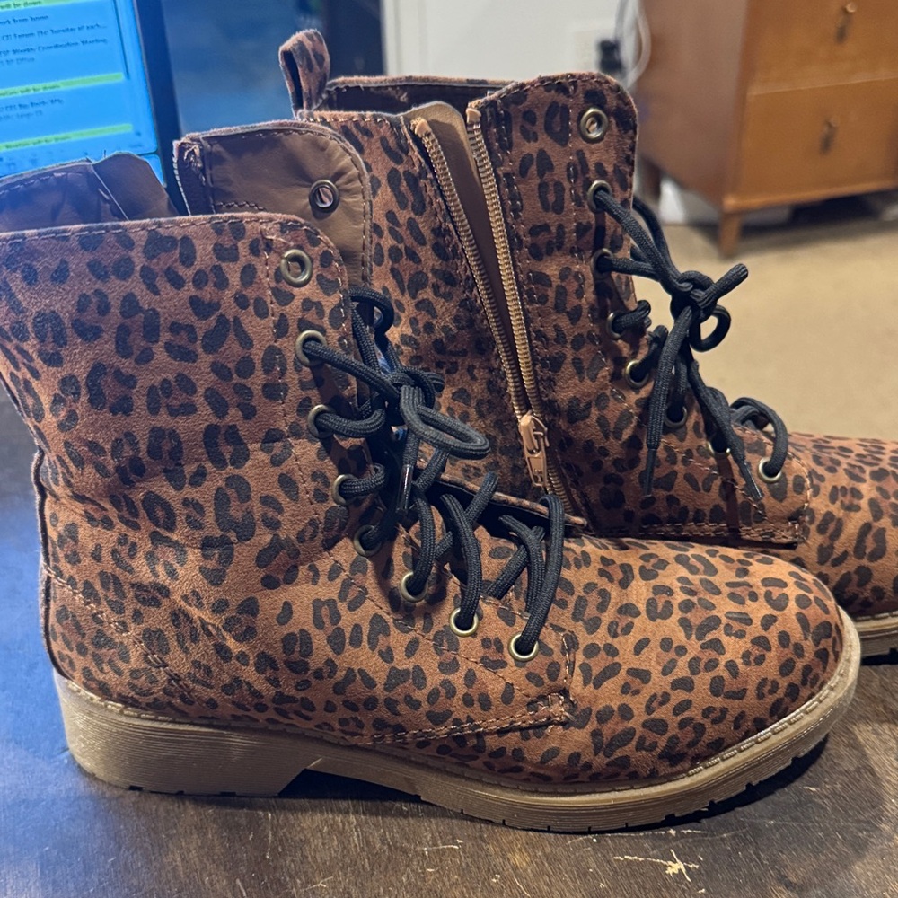 Leopard Print Boots